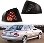 Nixon Offroad Tail Lights for Nissan Sentra 2000 2001 2002 2003 Tail Lamps LED Rear Lights Car Rear Lamps Assembly Replacement 1Pair (Matte Black Housing / Smoke Lens)