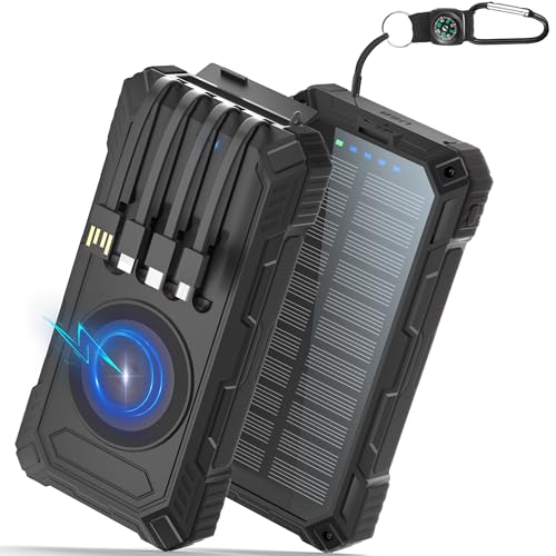 56800mAh Cargador Solar, 30W PD 3.0A USB C Carga Rápida Bateria E...