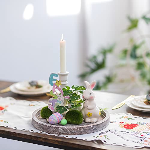 Hanobe-Round-Wood-Candle-Tray-Rustic-Wooden-Candle-Holder-White-Pillar-Stand-Farmhouse-Tea-Light-Plate-Base-for-Living-Room-Coffee-Table-Centerpiece-for-Kitchen-Counter-Bathroom-Home-Decor118 Hanobe Round Wood Candle Tray Rustic Wooden Candle Holder White Pillar Stand Farmhouse Tea Light Plate Base for Living Room Coffee Table Centerpiece for Kitchen Counter Bathroom Home Decor118
