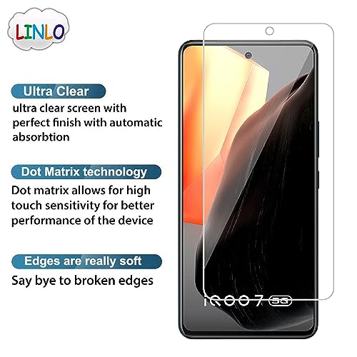Image of Tempered Glass Screen Protector Compatible for iQoo Neo 6 SE 5G /Neo 6 5G /9 SE 5G /iQoo 7 5G /7 Legend 5G with Full Screen Coverage; Except Edges and Easy Installation Kit(Transparent), Pack of 1