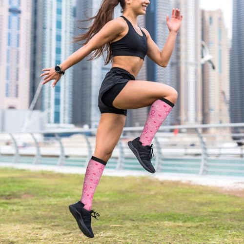 Image of Compression Socks for Women Men Circulation Graduated Supports Socks for Running Athletic Sports Nurse Travel