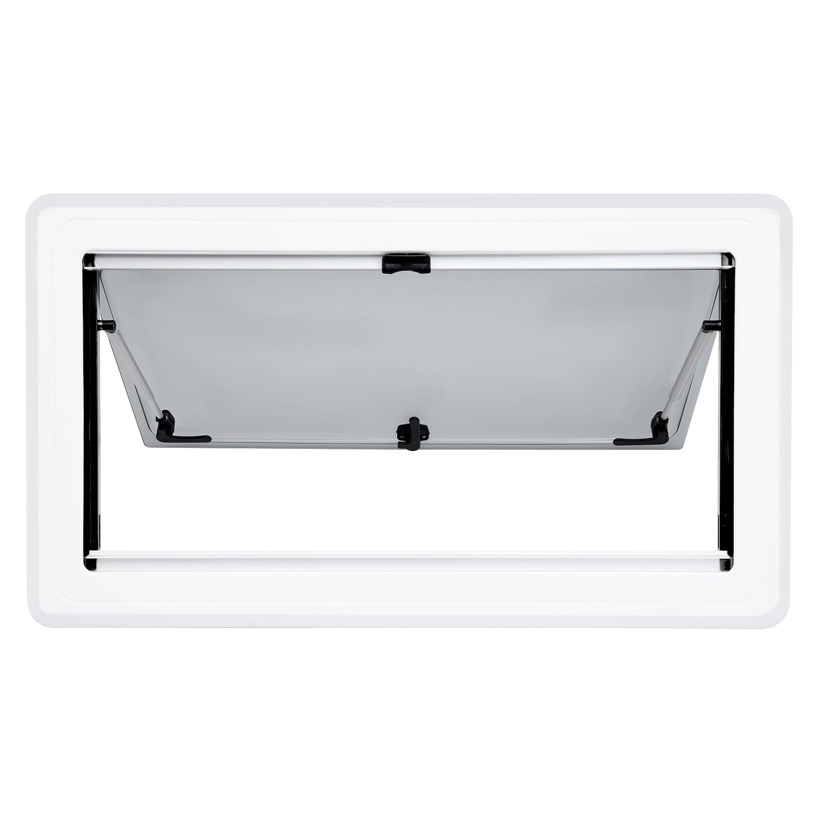 90 x 50 cm caravanraam, uitzetraam, zijraam, insectenbescherming, uitzetraam, inklapbaar raam, extern duwraam voor campers, aanhangers en marine met gedwongen ventilatie