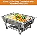 IHEX 6 Pack Stainless Steel Steam Table Pan, 2.5'' Deep Hotel Pans with Lid 21