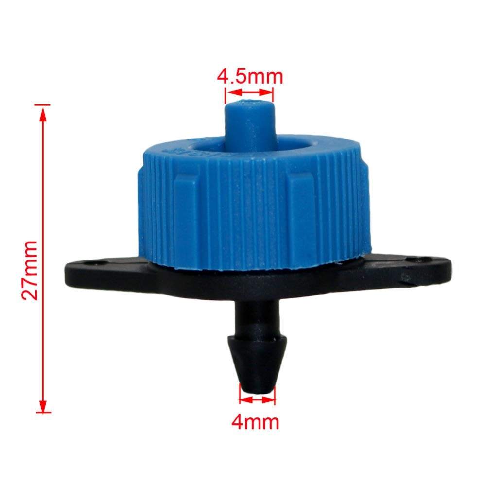 Kit de manguera de rociadores de plantas 200 piezas Jardín 4L / 8L H/H emisor de presión de compensación Gotero manguera de riego por goteo Micro Cabeza de ahorro de agua de riego con gotero