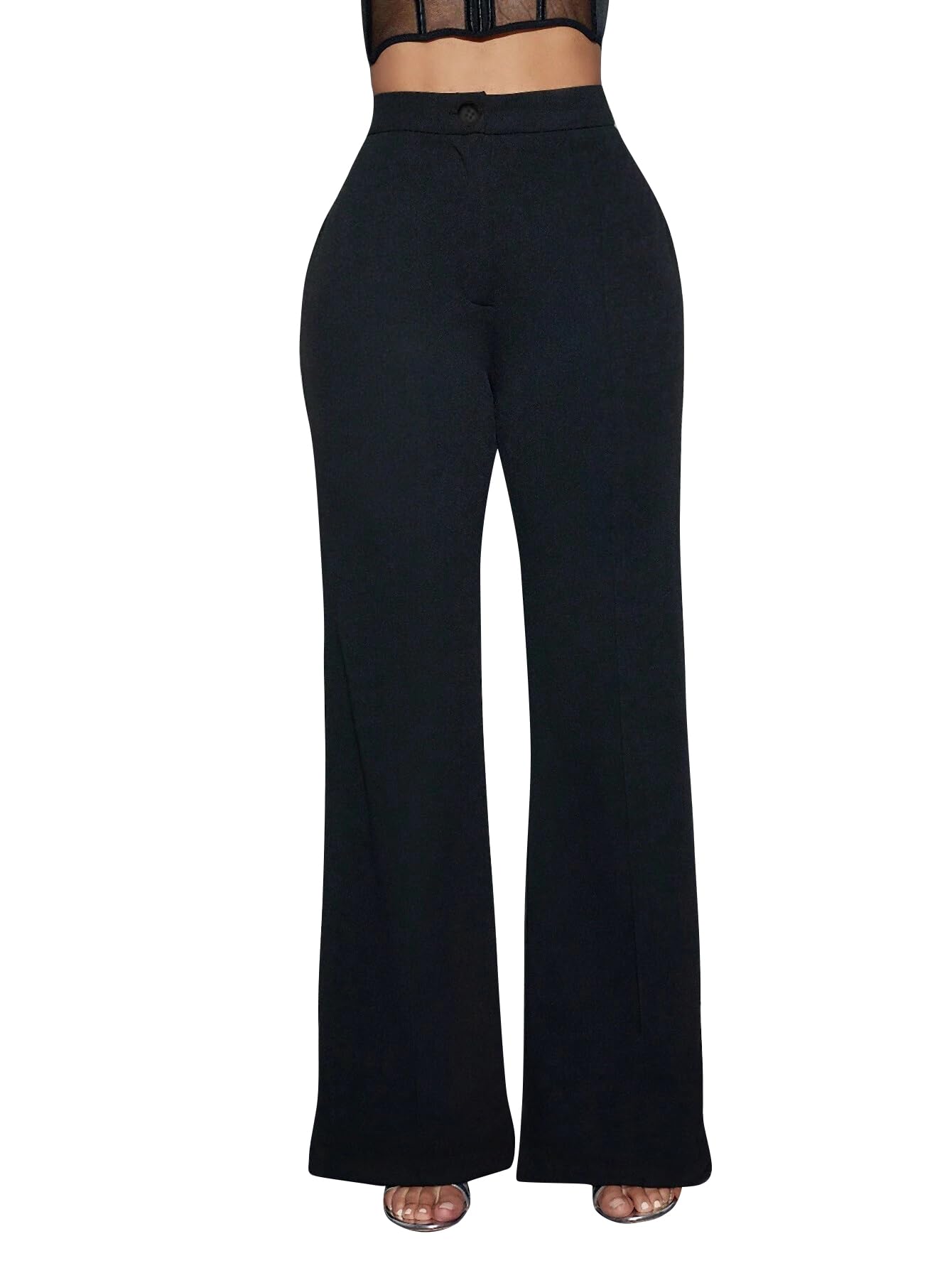 keri perry Trousers for Woman Pants Women's Formal Office Korean | Beige Track Pant | Straight | Cotton Spandex Stretchable Trouser | High-Waisted Bottom Wear-picture-32