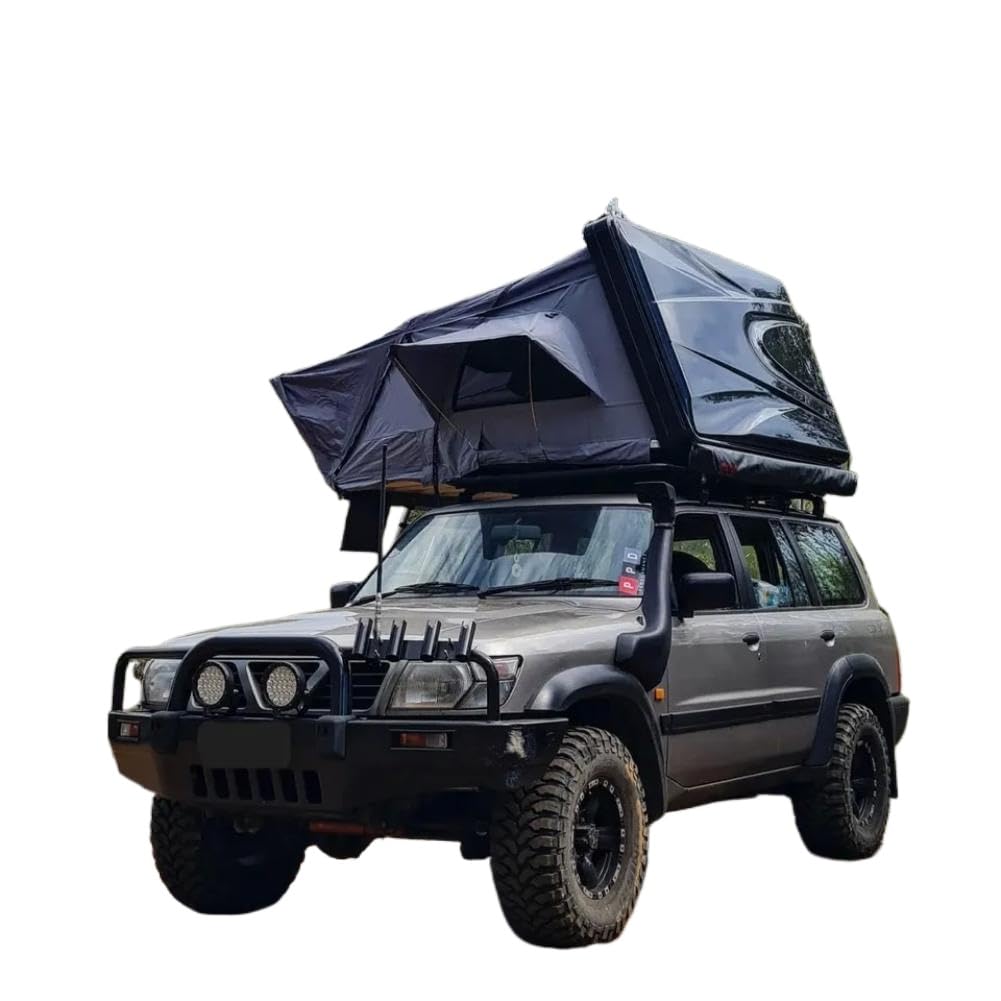Tenda da Tetto in Alluminio a Guscio Rigido Compatibile con Pannello Solare per Auto