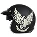 Medio Casco De Moto Jet Casco Abierto De 3/4 Casco con CertificacióN Dot + ECE Casco Ligero De Motocicleta Harley Retro Gafas Integradas Adecuadas para Patineta Cruiser Chopper