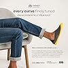 mahabis | Unisex Slippers | Curve Collection | Premium Comfort With Bold, High Performance Design | Beathable & Heat Controlled | 100% Wool Lining | Light Grey & Yellow | Size 8.5-9 #5
