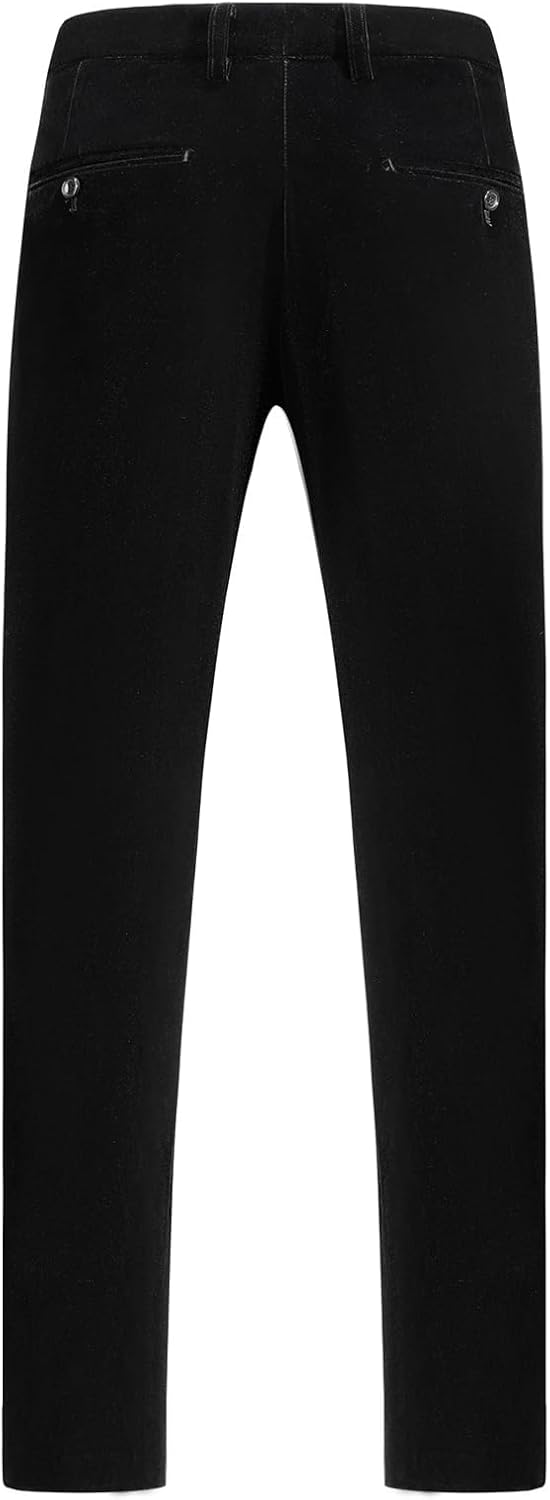 Mens Velvet 3 Piece Suits Slim Fit Peaked Lapel One Button Tuxedo Dinner Jacket Vest Pants Suit Set - Image 7