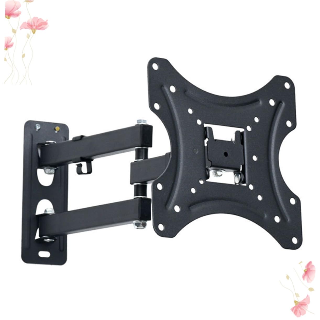SOIMISS Supporto Tv da Parete Regolabile e Girevole per Schermi LCD con Staffa in Metallo e Livella per Montaggio Facile e Pulizia Veloce Adatta LED Tv