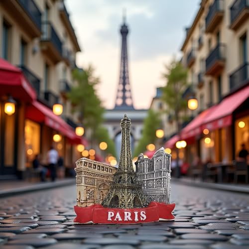 Imán decorativo 3D Torre Eiffel de resina miniatura 6