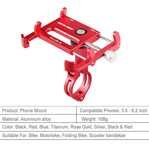 DECDEAL Suporte do telefone da bicicleta Comprimento giratório de 360 ​​graus Ajustável Alumínio Bik