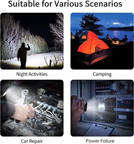 Cob Keychain Work Light, Super Bright COB Work Light 3 Light Modes Rechargeable LED Keychain Light with Magnet Design Multi-Function Waterproof Mini COB Torch for Camping Work Emergency