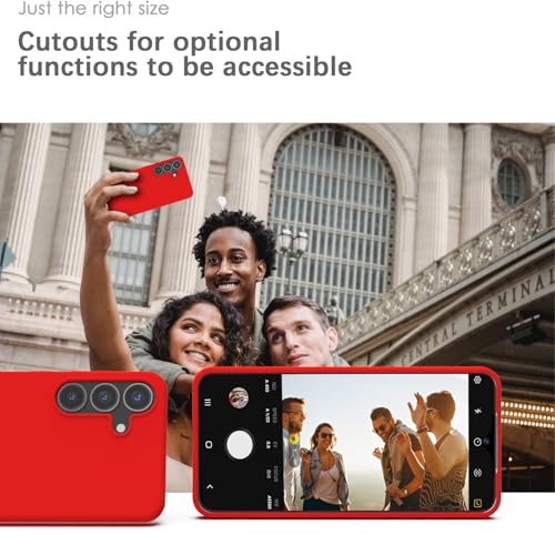 Coque Samsung S25 en silicone premium rouge housse soft touch