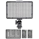 Gran compatibilidad: la luz LED es compatible con muchos tipos de cámaras réflex digitales, videocámaras o soporte de montaje tipo C, trípodes y trípodes, que están equipados con un trineo hotshoe o un tornillo de 1/4". Es muy utilizado en retratos, fotos de moda, bodas y publicidad, y grabaciones de vídeo.