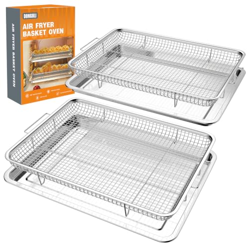Air Fryer Basket for Oven, 2 Pack Stainless Steel...