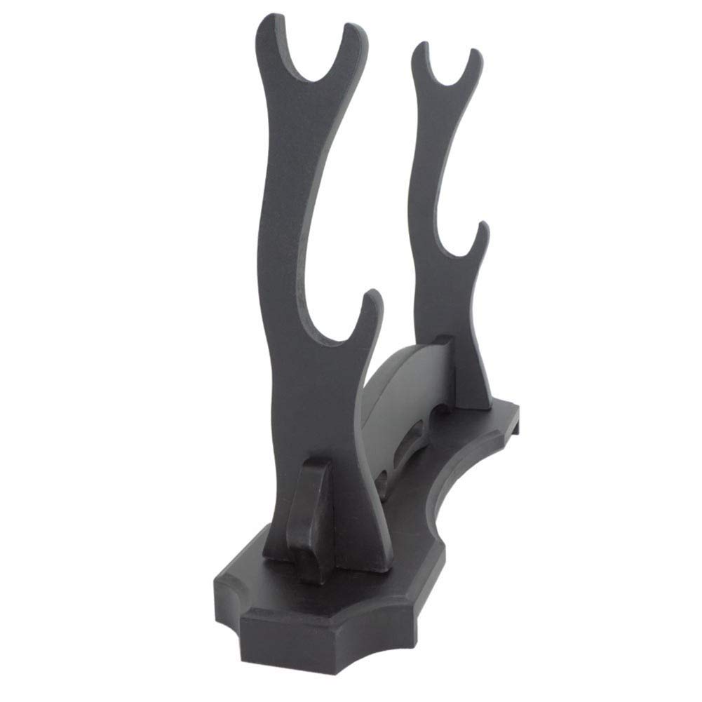 Soporte de suelo Katana Samurai para pantalla de madera de 2 niveles