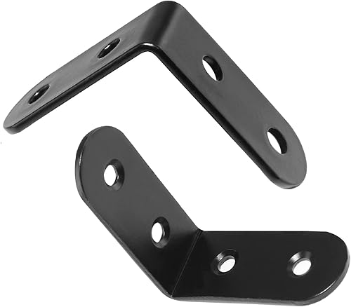 Miniatura 31 de 24 soportes ranurados en L resistentes, soporte de esquina ajustable en forma de L de 0.709 x 0.709 x 1.181 in, soportes de metal en ángulo recto