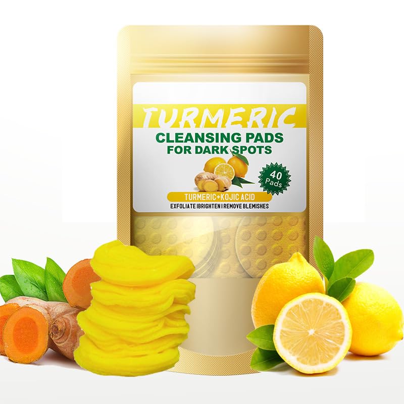 Disques exfoliants curcuma acide kojique soin peau sensible