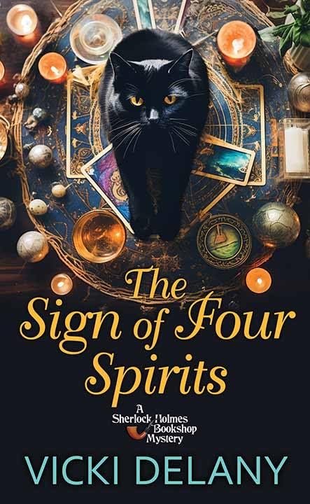 The Sign of Four Spirits: A Sherlock Holmes Bookshop Mystery      Library Binding – Large Print, September 1, 2024