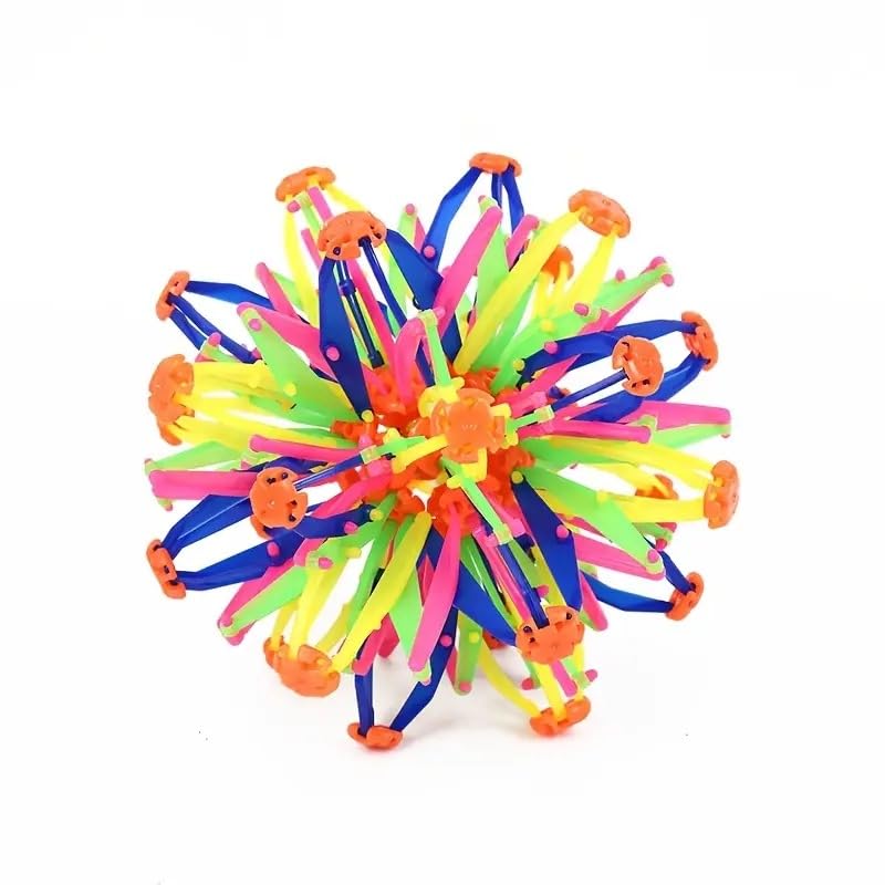 Magic Coloured Expanding Scalable Flower Ball – Mini Rings Sphere Toy for Kids | Transforming 3D Rainbow Magic Ball | Stretch Expandable Sensory Fidget Toy | Colourful Learning Gift for Children