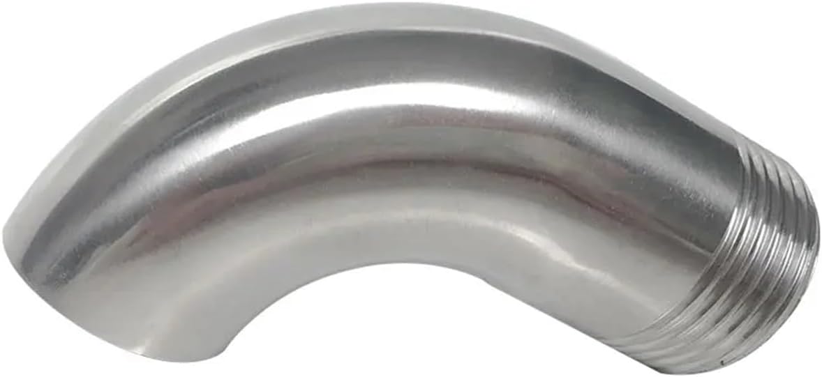 19/25/32/38/48/48/57/63/76mm Pipe Outer Diameter Butt Weld x 1/2" 3/4" 1"- 2-1/2" BSPT Male Sanitary Fitting 90 Degree Elbow SUS304 (Color: 304, Size : 45mm OD-DN40 Male)