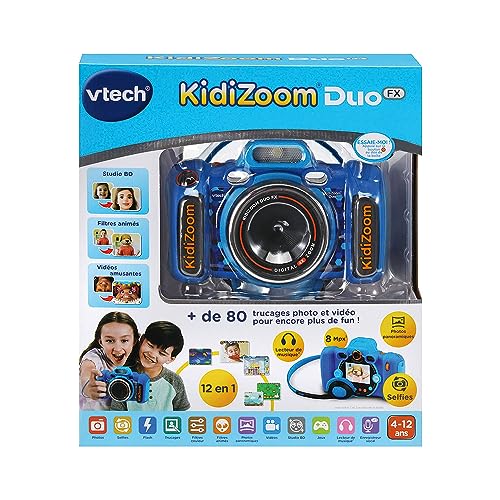 VTech KidiZoom Duo FX Appareil Photo Numérique Enfant Photo Selfie Vidéo Écran Couleur Studio BD Filtres et Effets Rigolos Cadeau Enfant de à Contenu en Français - vue 5