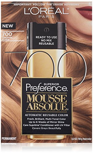 L'Oreal Paris Superior Preference Mousse Absolue, 700 Pure Dark Blonde