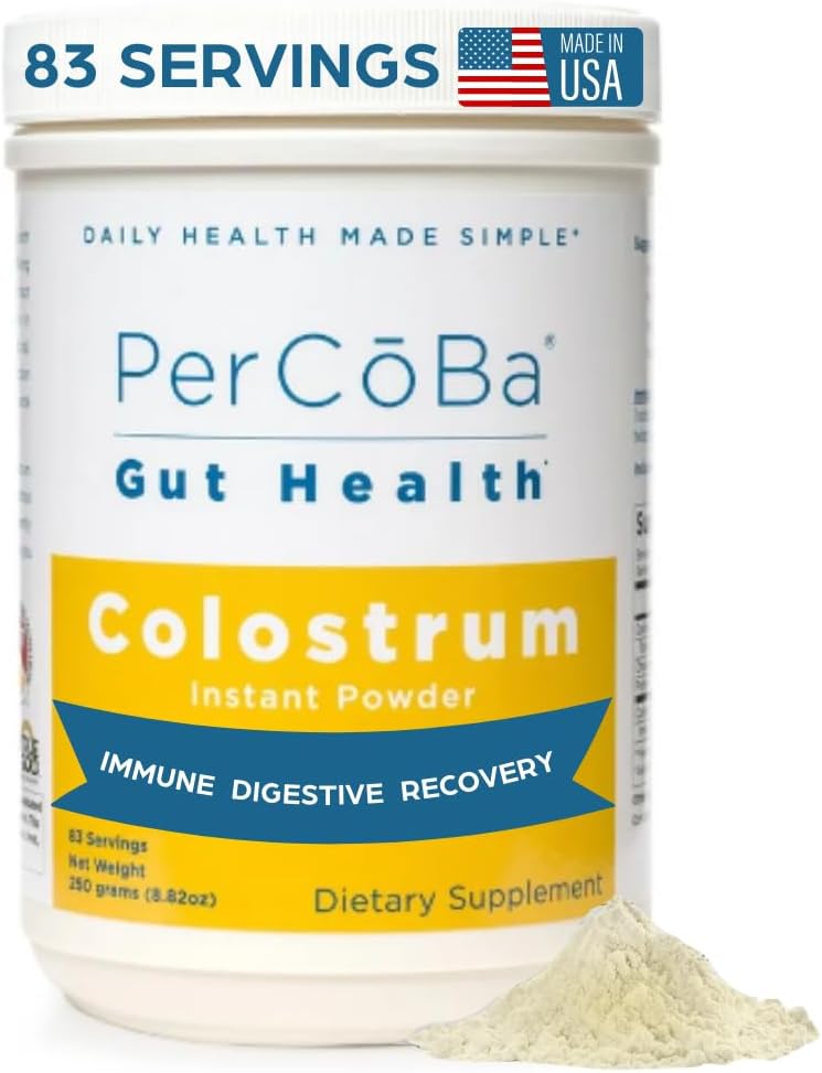- Colostrum Supplement for Gut Health, Bloating, Hair Growth, Muscle Recovery, Immune Support - Unflavored Bovine Colostrum Powder Made in USA, Non-GMO, Gluten Free, 3 Grams Per Serving - 83 Servings