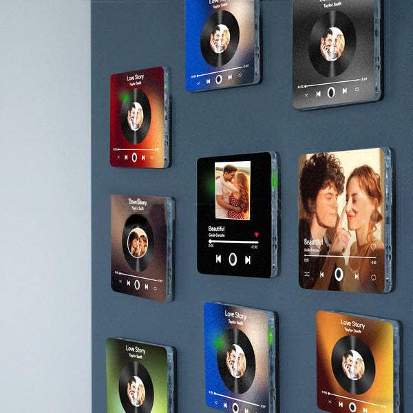 Imán decorativo personalizado para refrigerador con música miniatura 7