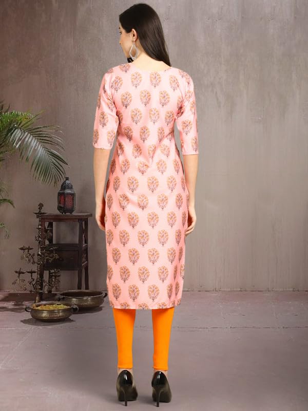 Pinkmint Elegant Printed Crepe Kurti's For Women's (Pack Of 5)