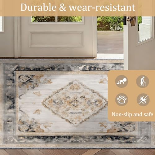 Tapis de sol lavable rétro : la solution anti-glisse 160x230 - 5