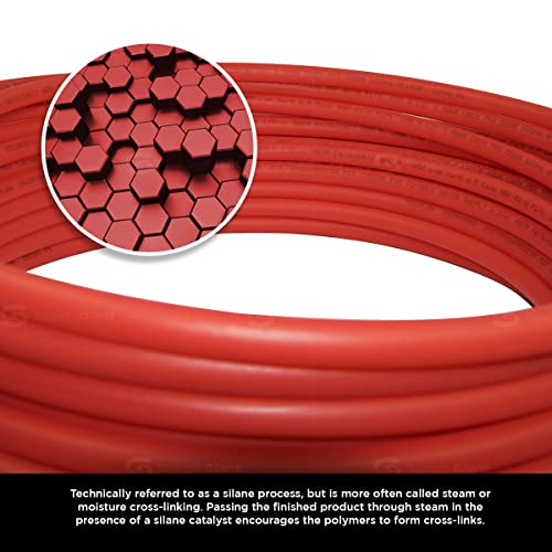Supply Giant PEX-B Pipe 1/2 In x 500 Ft Red Tubing for Hot Water Plumbing, Potable Water Line for Home Improvement, Indoor/Outdoor Use