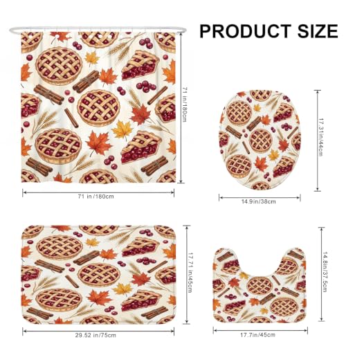 Rideaux de douche rustiques en polyester automne 183x183 cm