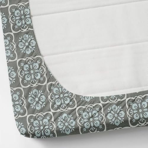 Image of Jashan Super Soft Glace Cotton Fabric 300 TC All Around Elastic Fitted Elegent Design King Size Double Bed Bedsheet with 2 Pillow Covers Fits Upto Mattress of 10 Inche,Size-72 x 78 x 10 Inche-Grey