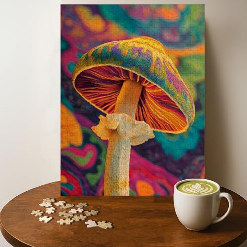 Casse-tête en bois Champignon magique - 500 pièces, 20 x 15 po