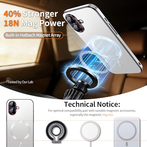 Image of for iPhone 17 Case,Slim Design Compatible with MagSafe,Strong Magnetic Shockproof Military-Grade Protection for Screen & Camera Cover Case for 17,White