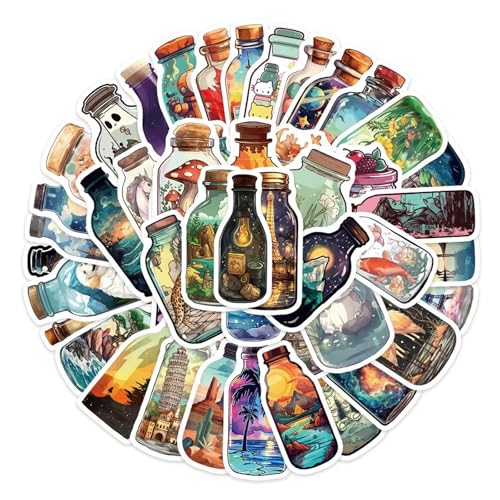 LHOEST Juego de 100 pegatinas estéticas, bonitas botellas de agua para portátil, bicicleta, monopatín, motocicleta, maleta, vinilo resistente al agua, para adultos, niños, adolescentes