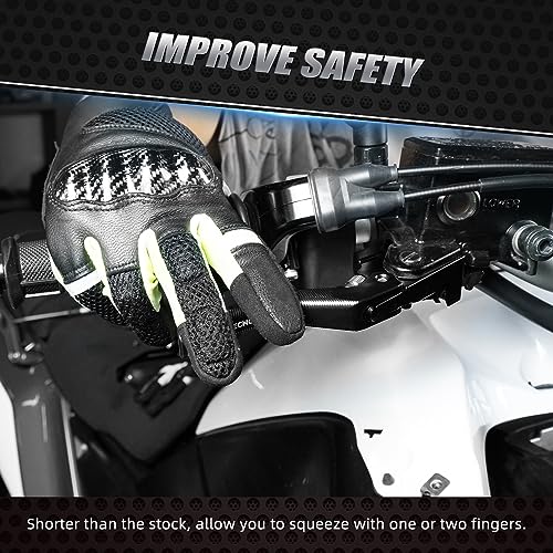 Manija de embrague de freno corta accesorios negros Yamaha Tenere 700 MT-07 MT-09 3