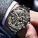 OLEVS Black Watches for Men Luxury Stainless Steel Mens Black Watch with Date Casual Men Dress Watch Waterproof Chronograph Men’s Wrist Watches Reloj para Hombre