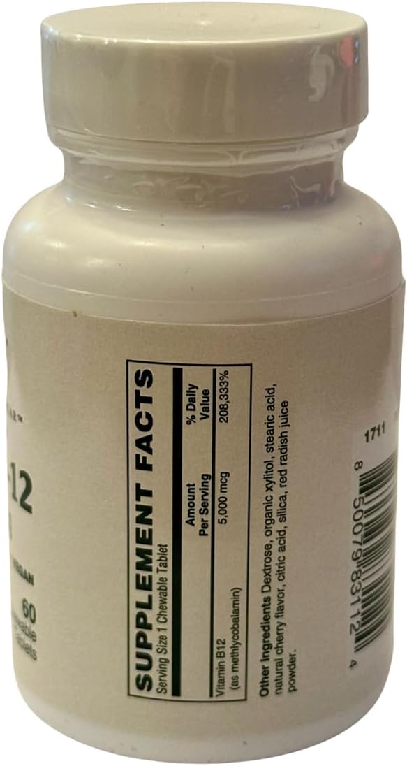 Methyl B-12 by Balterra — Energy & Nervous System Support — Methylcobalamin, 5,000 mcg, 60 Count