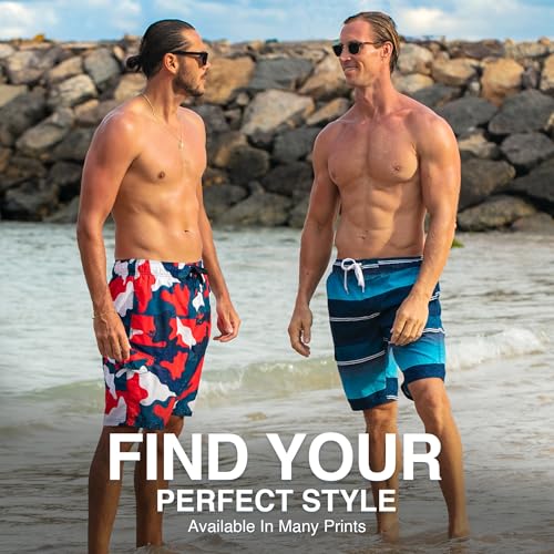 Image of Kanu Surf Men's Big Viper Extended Size Stripe Swim Trunk