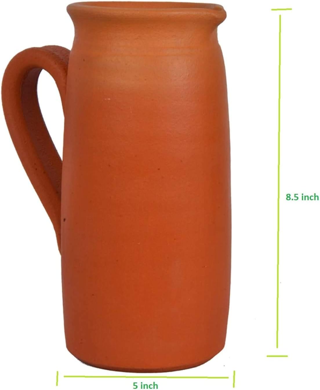 Village decor Clay Water Pitcher with lid (1 Liter Clay Water jar with