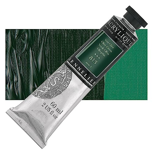 Sennelier Extra-Fine Artists' Acrylic, 60ml, Olive Green S3