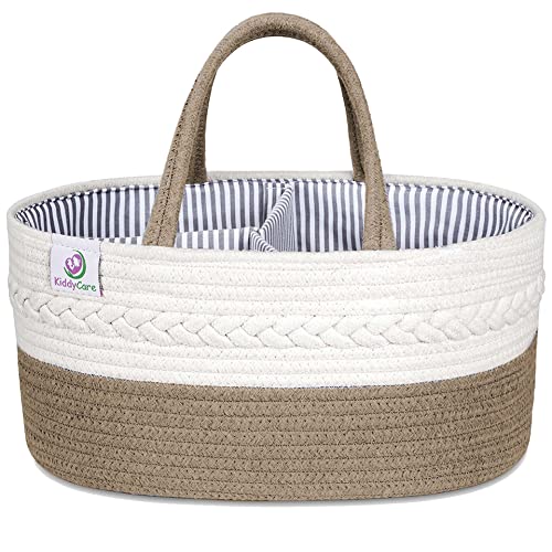 Image of KiddyCare Baby Diaper Caddy Organizer Natural Regular Size