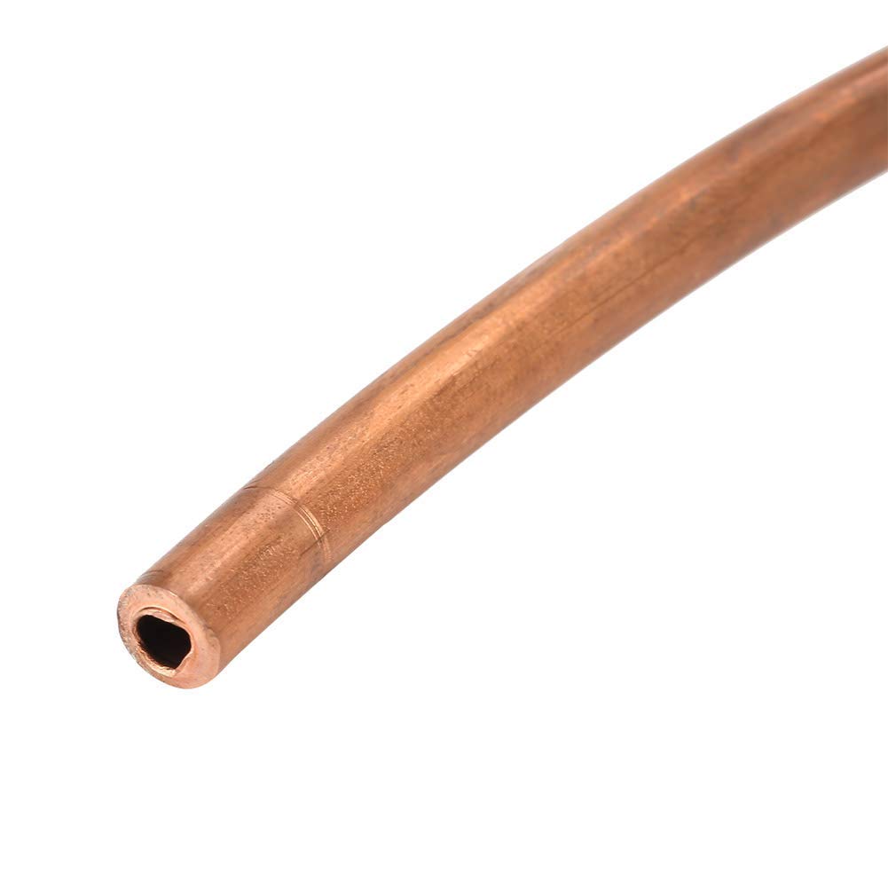 2M T2 Tuyau de Cuivre Souple Tube de Cuivre pour Tuyauterie de Réfrigération OD 6mm ID 4mm Épaisseur 1mm pour Réfrigération (OD 6mm, ID 4mm)