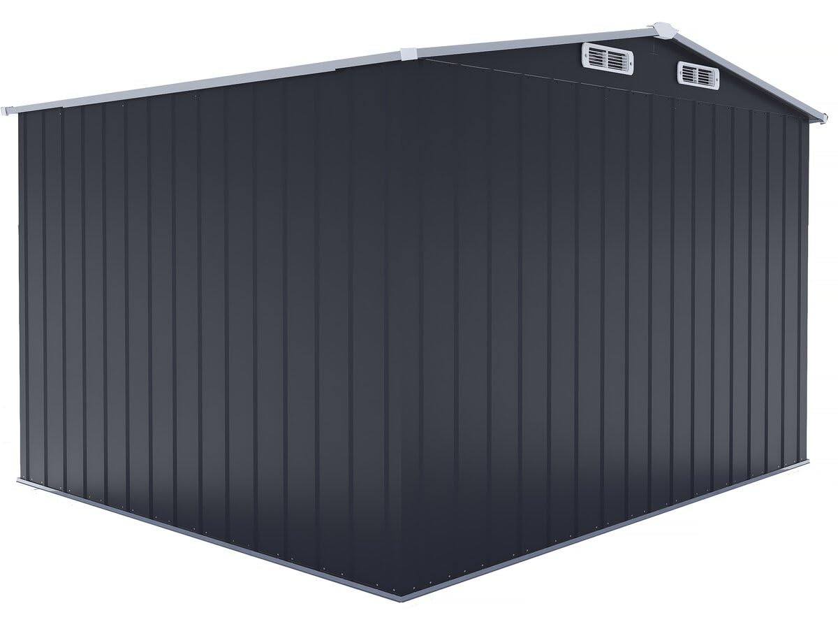 Habitat et Jardin Casetta da Giardino in Metallo Boston con Porta Scorrevole - 8 m² - Grigio