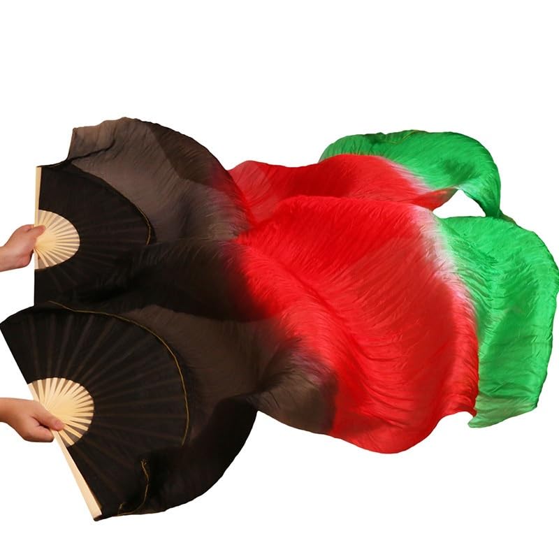 Abanicos de seda para danza del vientre LATEAU 180x90cm ideales para galas y espectáculos