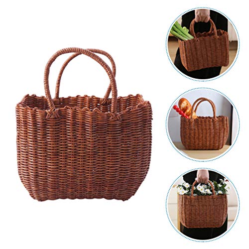 Yardwe Cesta de Vime Do Piquenique Cesta de Piquenique de Vime Tecido para Acampar E Ao Ar Livre Do