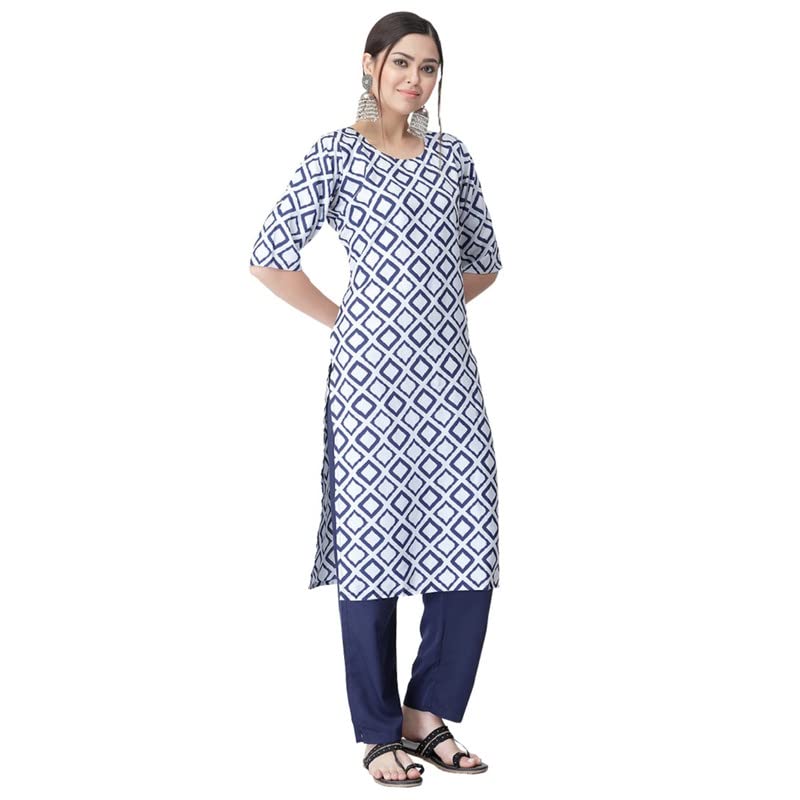 Image of Pinkmint Women's Crepe Striped Regular Kurta
